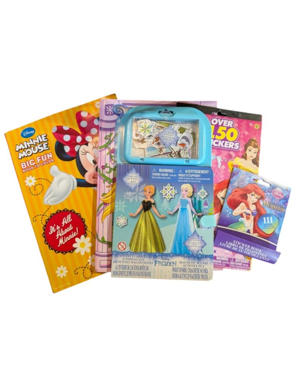 🐲3 FOR $9🦄 NEW 4 Disney Minnie Mouse Frozen Stickers Coloring Activity Magnet